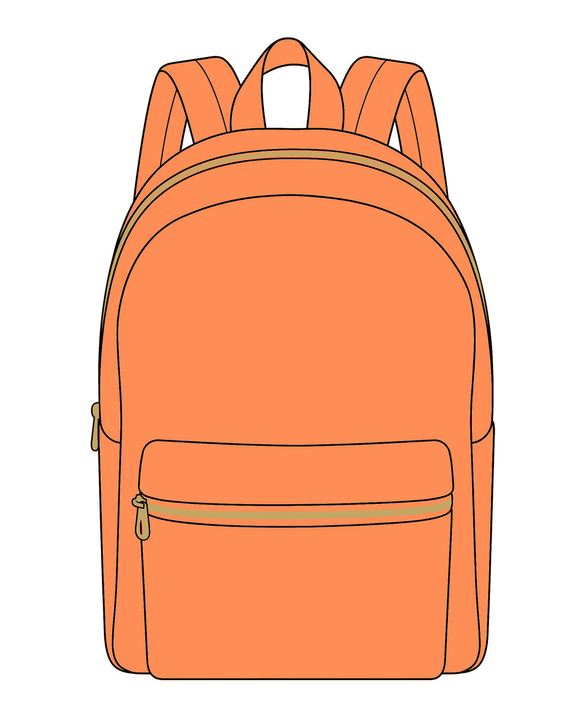 The Mini Scoop Backpack in Mango Sorbet