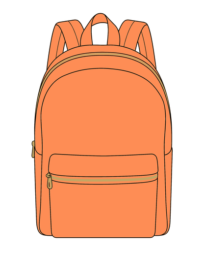 The Mini Scoop Backpack in Mango Sorbet