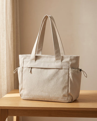 Quadra Studio Oversized Tote in Natural Stone
